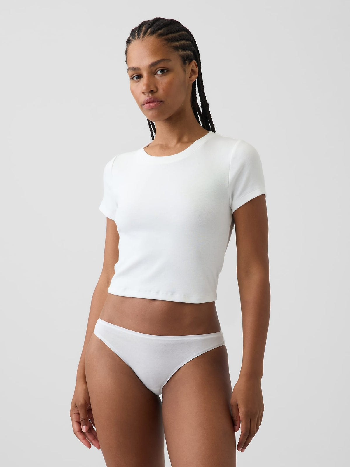 Beyaz Softmade Organik Stretch Pamuk Bikini Külot