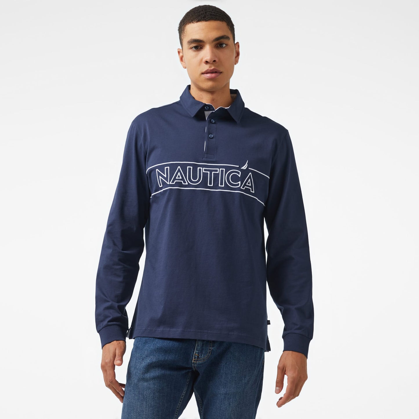 Nautica Erkek Lacivert Polo Yaka T-shirt