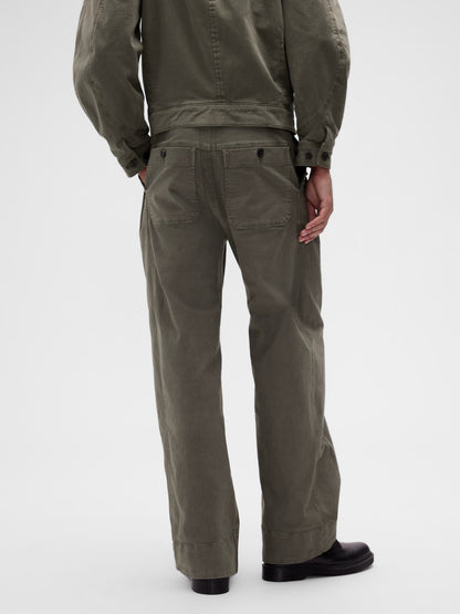 Haki Gapstudio Herringbone Baggy Pantolon