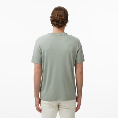 Calvin Klein Supima Chest Emblem Crewneck Erkek Bej T-shirt