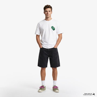 Market Call My Plug Erkek Beyaz T-shirt