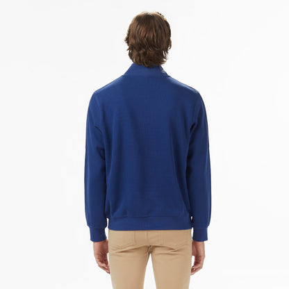 Lacoste Erkek Yarım Fermuarlı Renk Bloklu Lacivert Sweatshirt