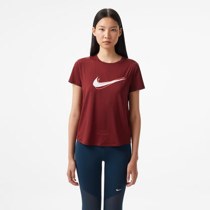 Nike One Swoosh Kadın Bordo Koşu T-shirt