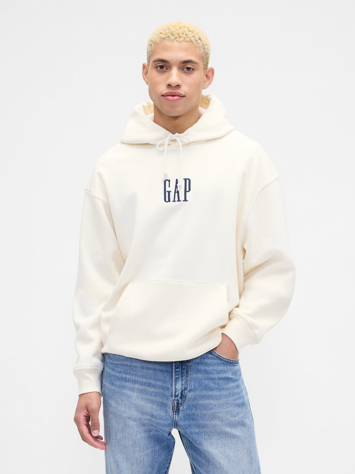 Kırık Beyaz Vintagesoft Oversized Gap Mini-logo Sweatshirt