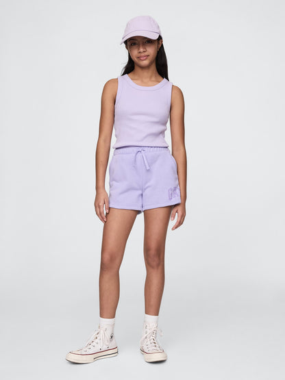 Lila Gap Logo Fransız Havlu Kumaş Pull-on Şort