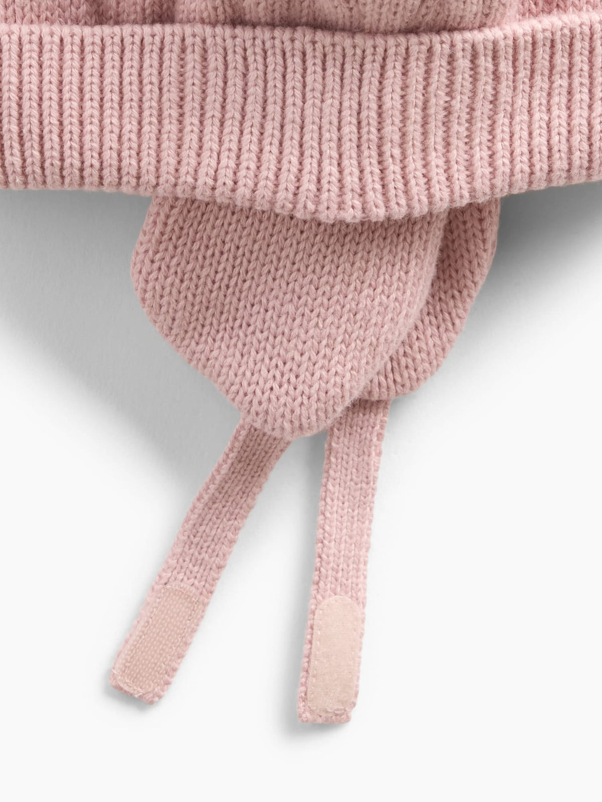 Açık Pembe Sherpa Astarlı Cable Örgü Ayı Bere