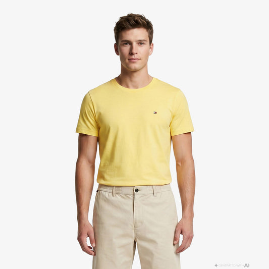 Tommy Hilfiger Core Essentials Erkek Sarı T-shirt