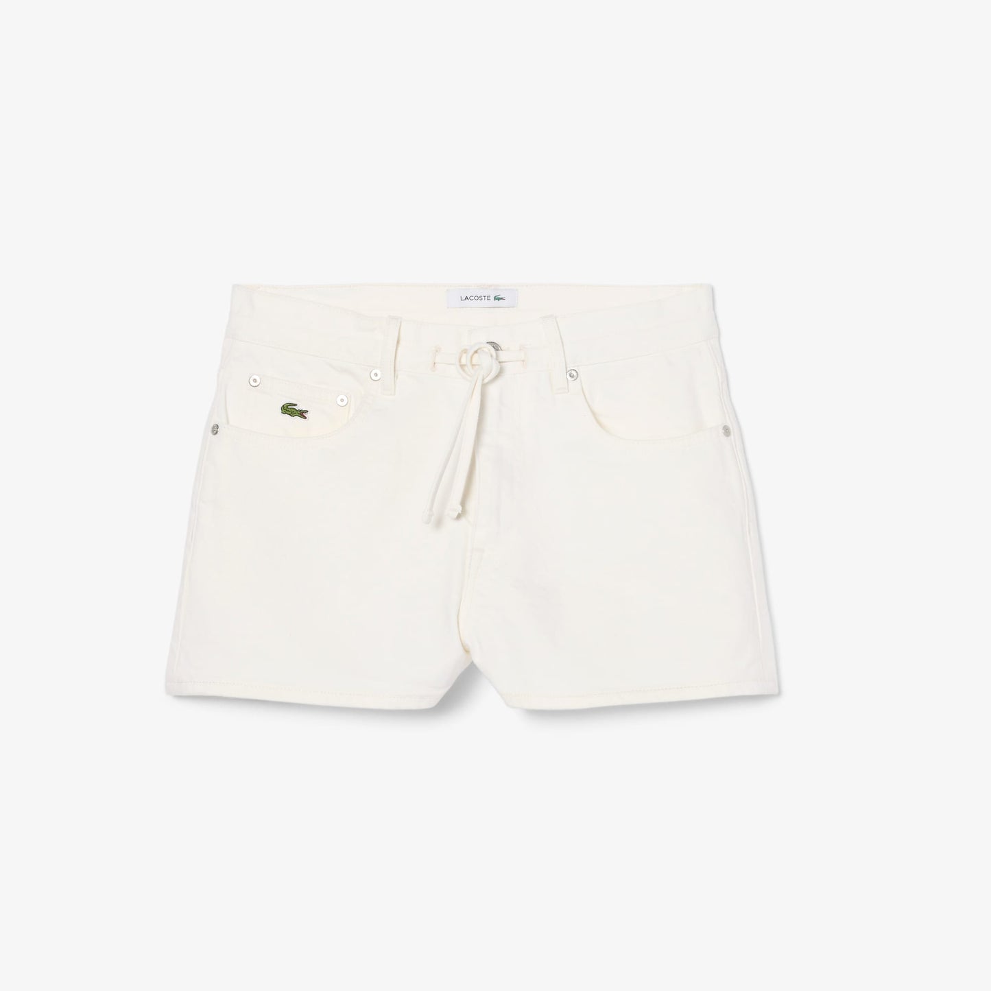 Lacoste Kadın Wide Leg Denim Beyaz Şort