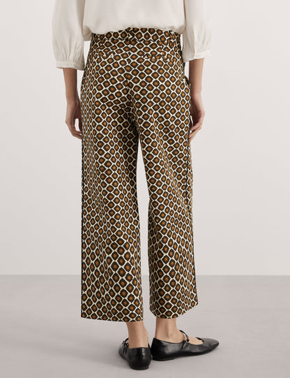 Jaeger Geometrik Desenli Wide Leg Pantolon