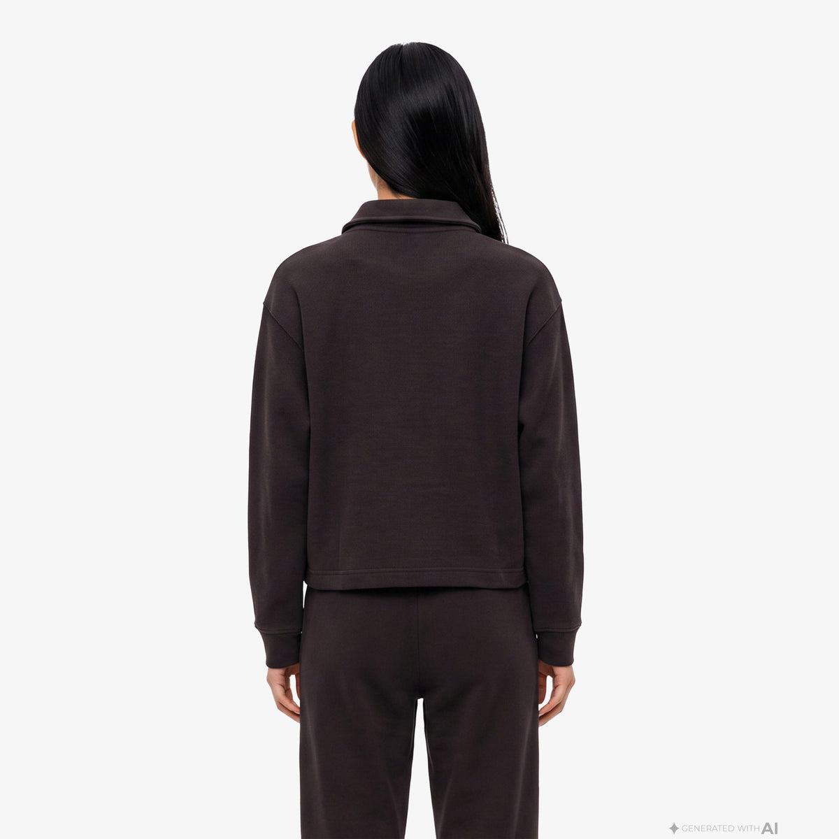 Lacoste Oversize Fit Kadın Kahverengi Sweatshirt