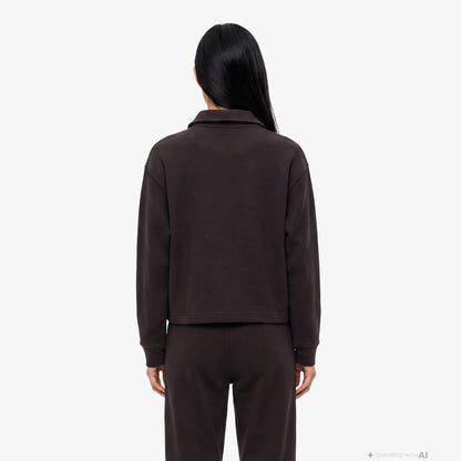 Lacoste Oversize Fit Kadın Kahverengi Sweatshirt