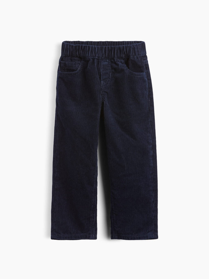 Lacivert Kadife Pull-on Baggy Pantolon