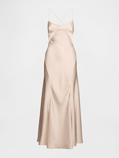 Bej Gapstudio Saten Slip Elbise