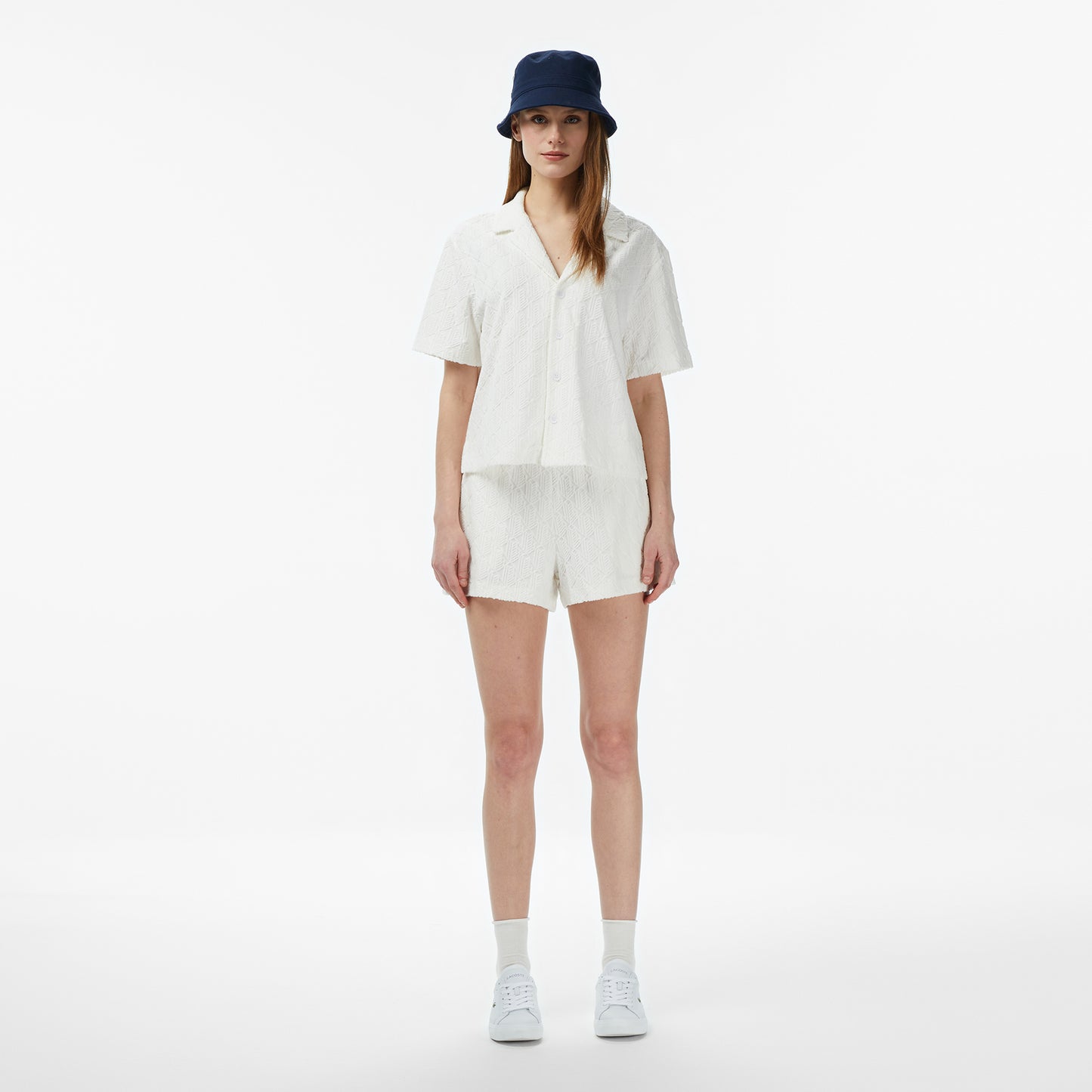 Lacoste Relaxed Fit Kadın Beyaz Şort