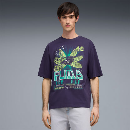 Puma Graphic Erkek Mor T-shirt