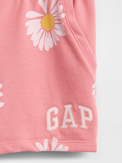 Pembe Gap Logo Fransız Havlu Kumaş Pull-on Şort