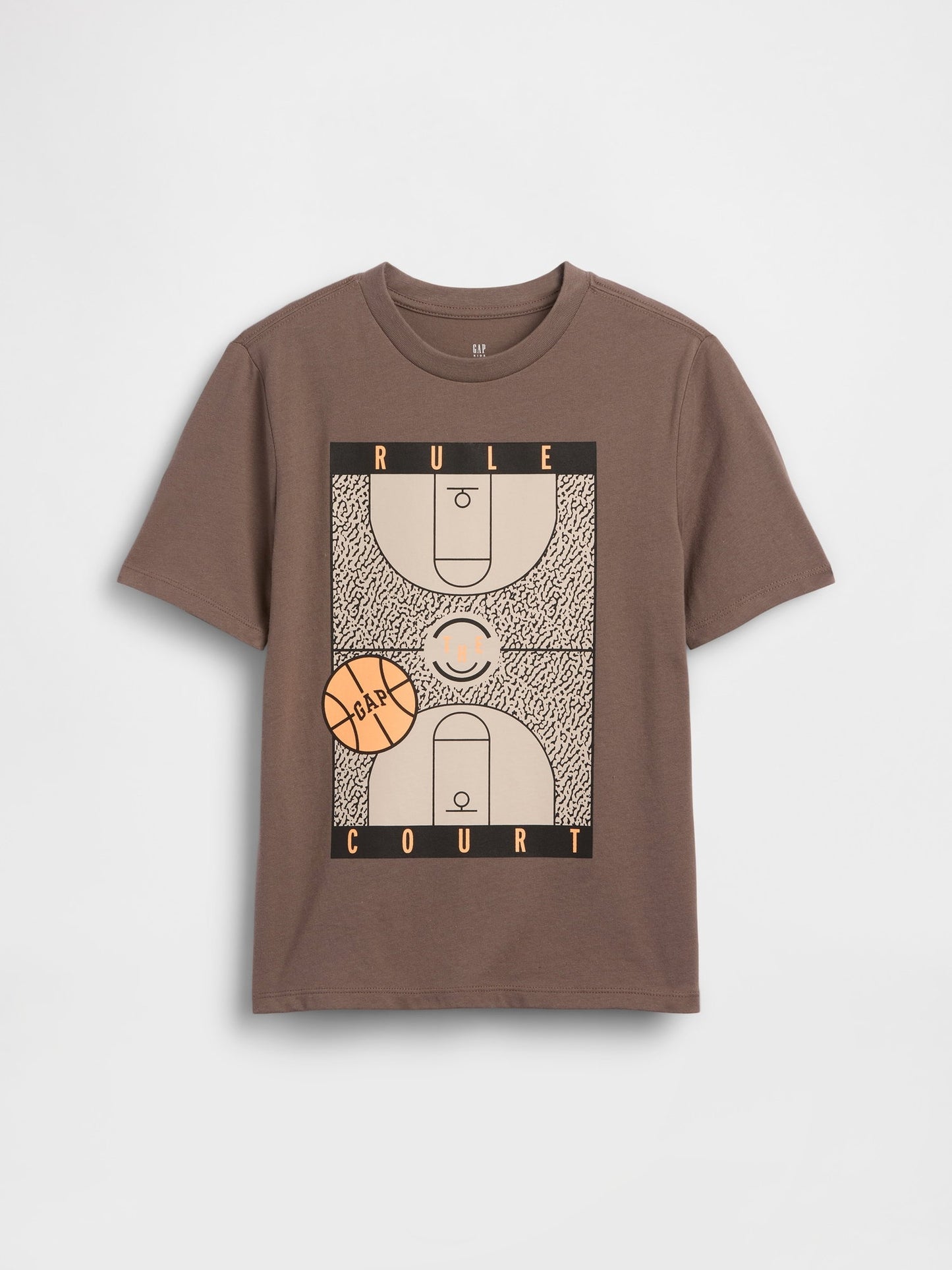 Kahverengi Grafik Baskılı T-shirt