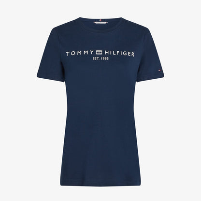 Tommy Hilfiger Corp Logo Kadın Lacivert T-shirt