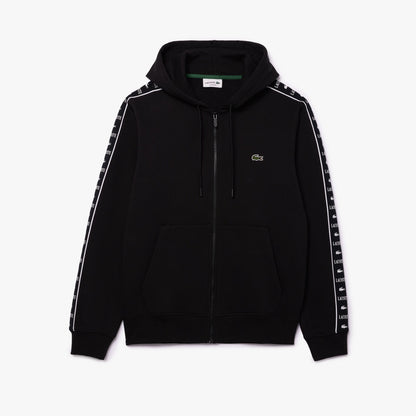 Lacoste Erkek Classic Fit Kapüşonlu Baskılı Siyah Sweatshirt