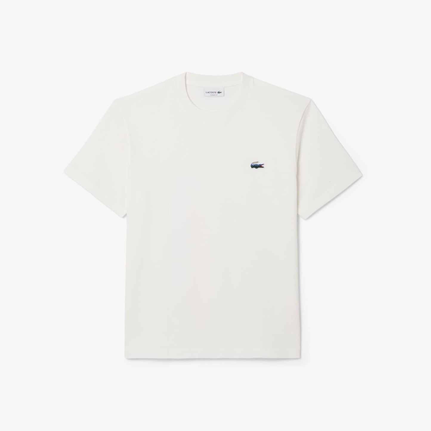 Lacoste Erkek Classic Fit Bisiklet Yaka Beyaz T-shirt