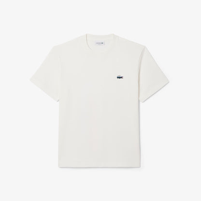 Lacoste Erkek Classic Fit Bisiklet Yaka Beyaz T-shirt