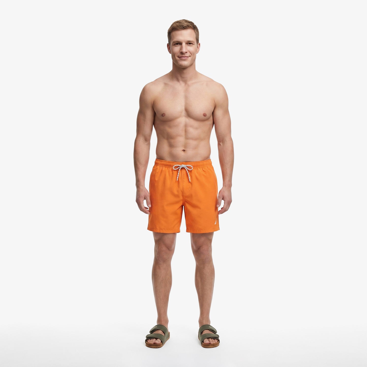 Nautica Regular Fit Erkek Turuncu Deniz Şortu
