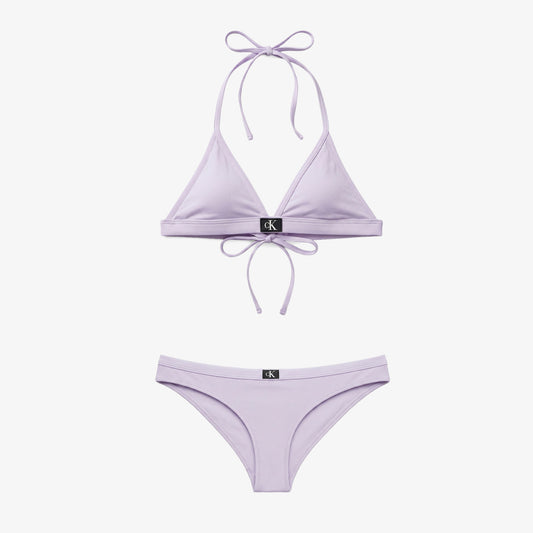 Calvin Klein Triangle Çocuk Mor Bikini Üstü