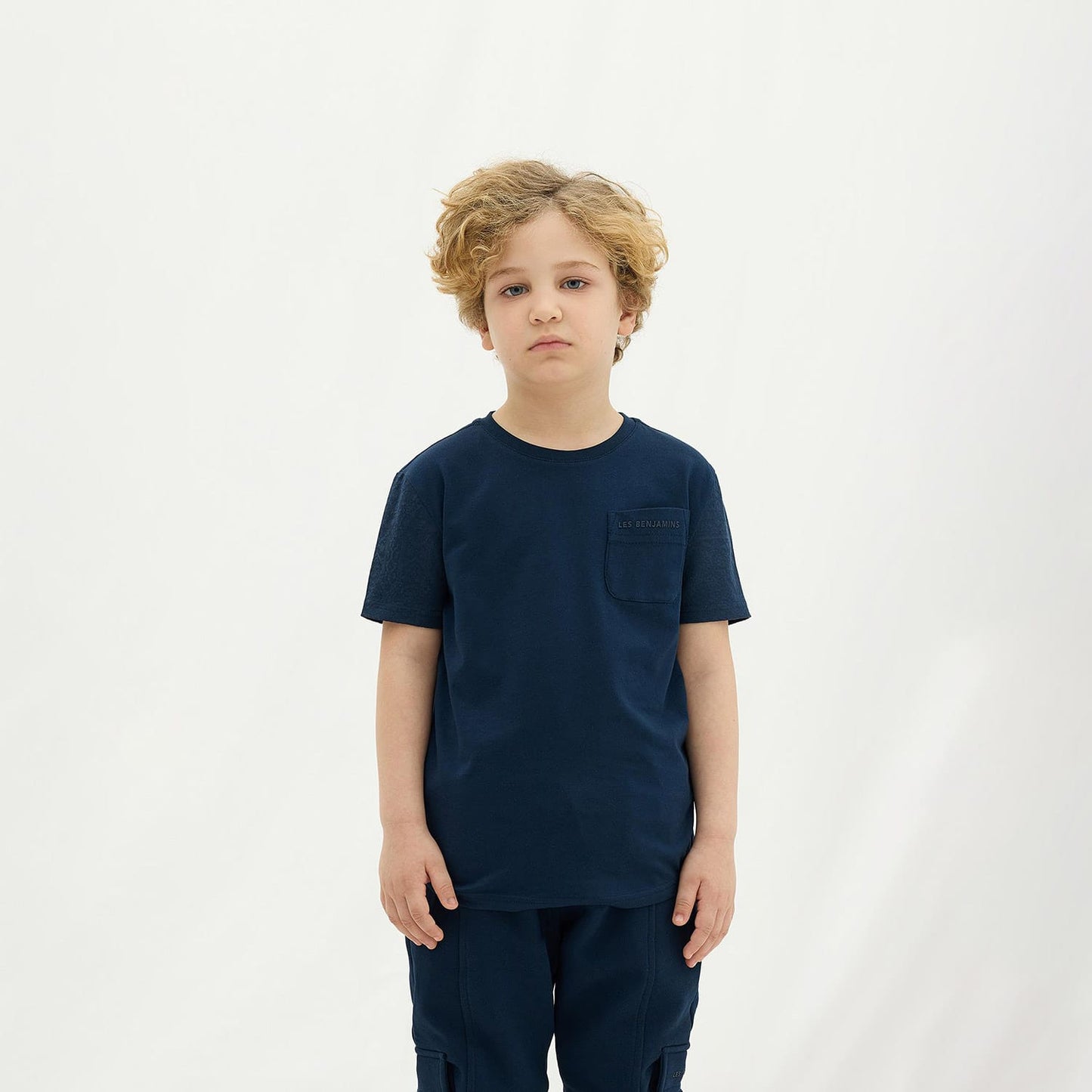 Les Benjamins 402 Çocuk Lacivert T-shirt