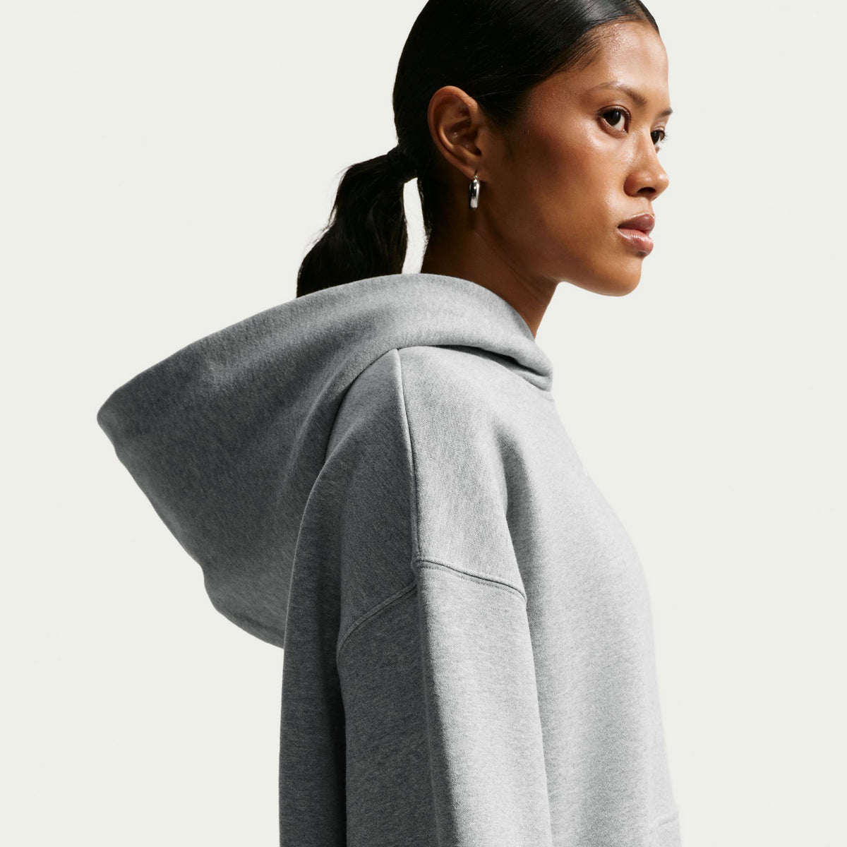 Nike Studio Fleece Kadın Gri Sweatshirt