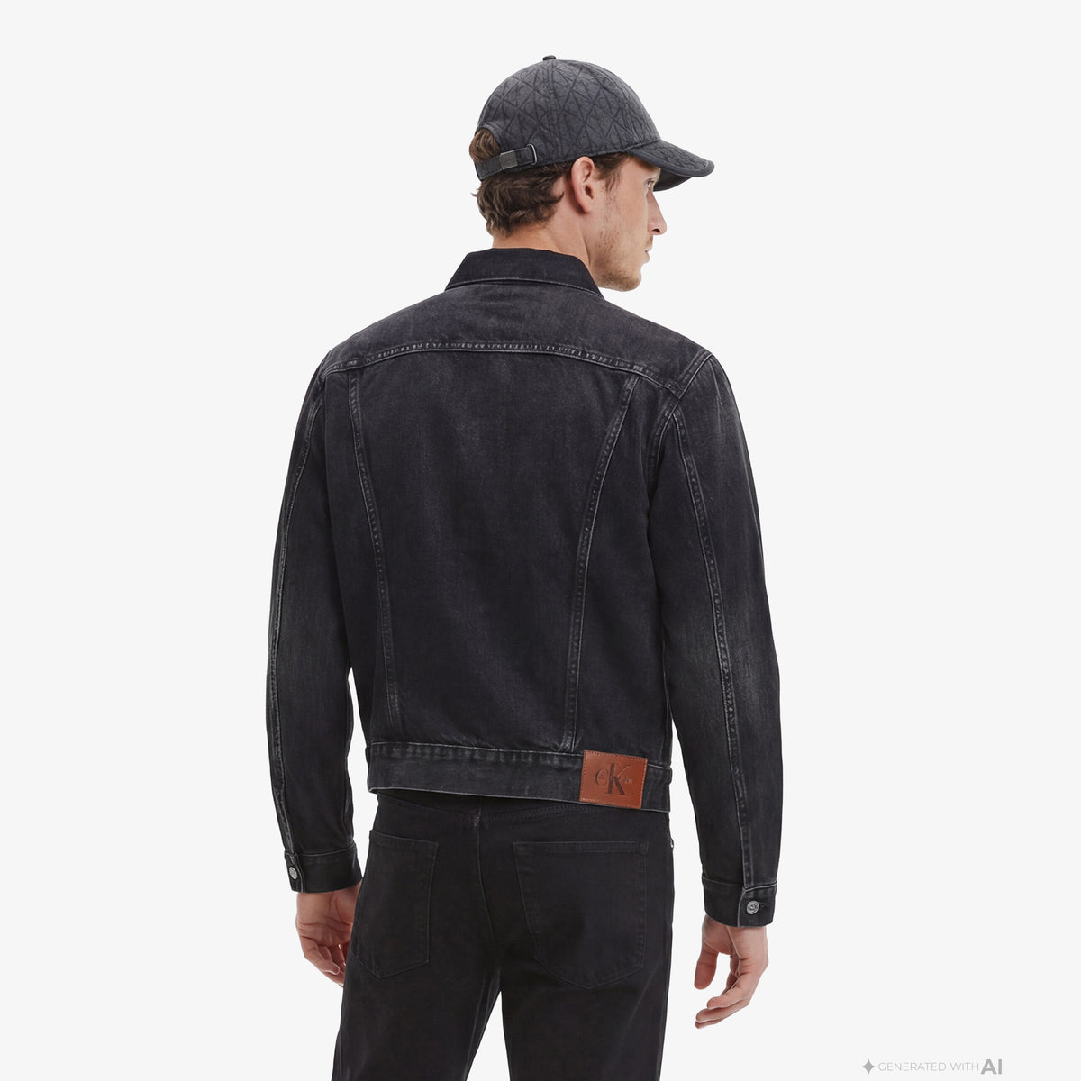 Calvin Klein Black Classic Trucker Erkek Siyah Ceket