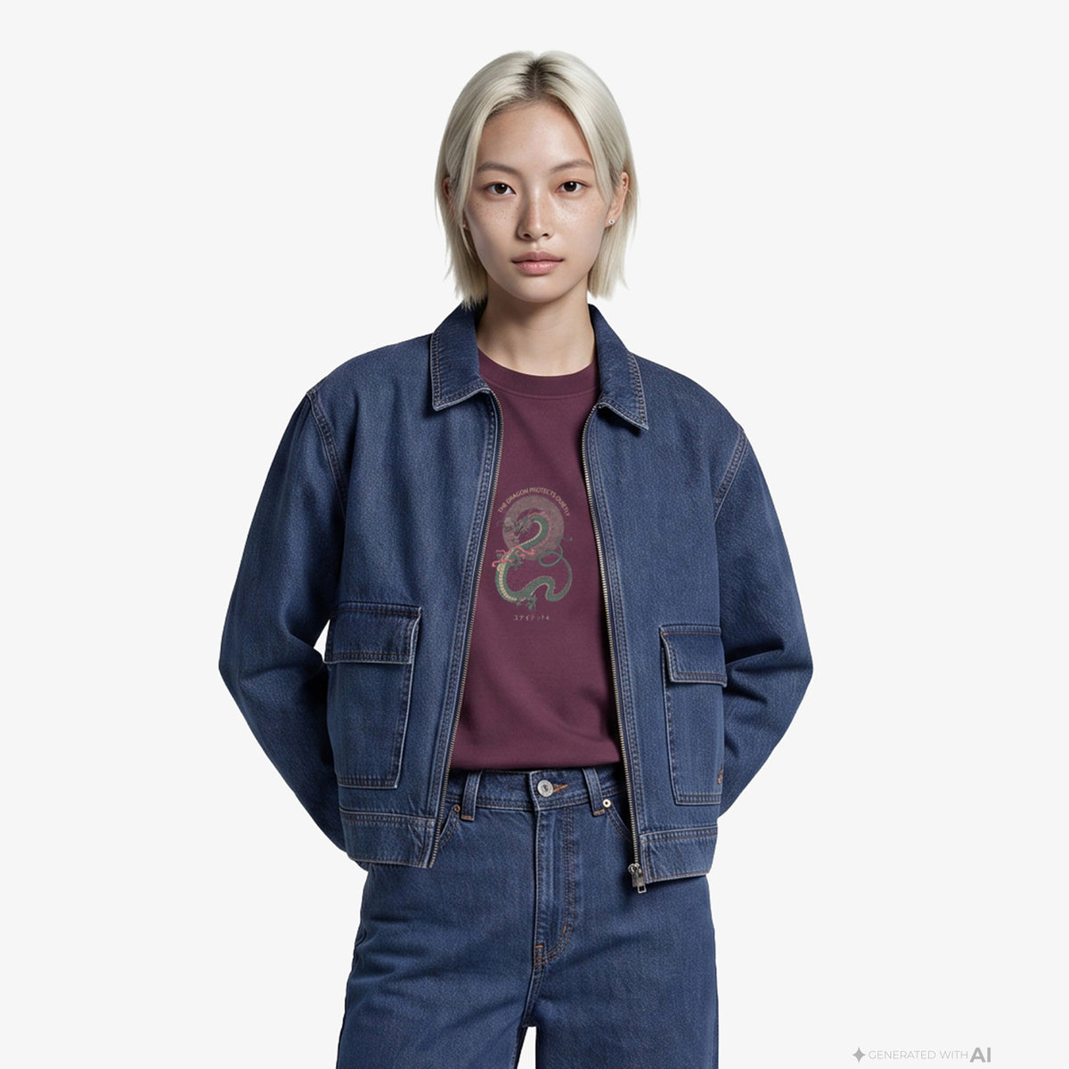 Unıted4 Denim Kadın Mavi Ceket