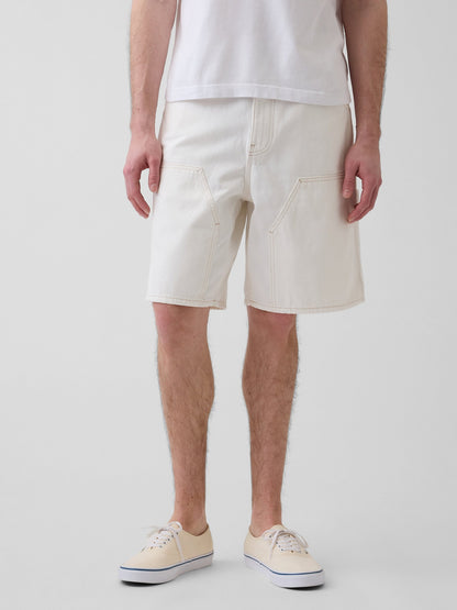 Krem 9 Loose Denim Carpenter Şort