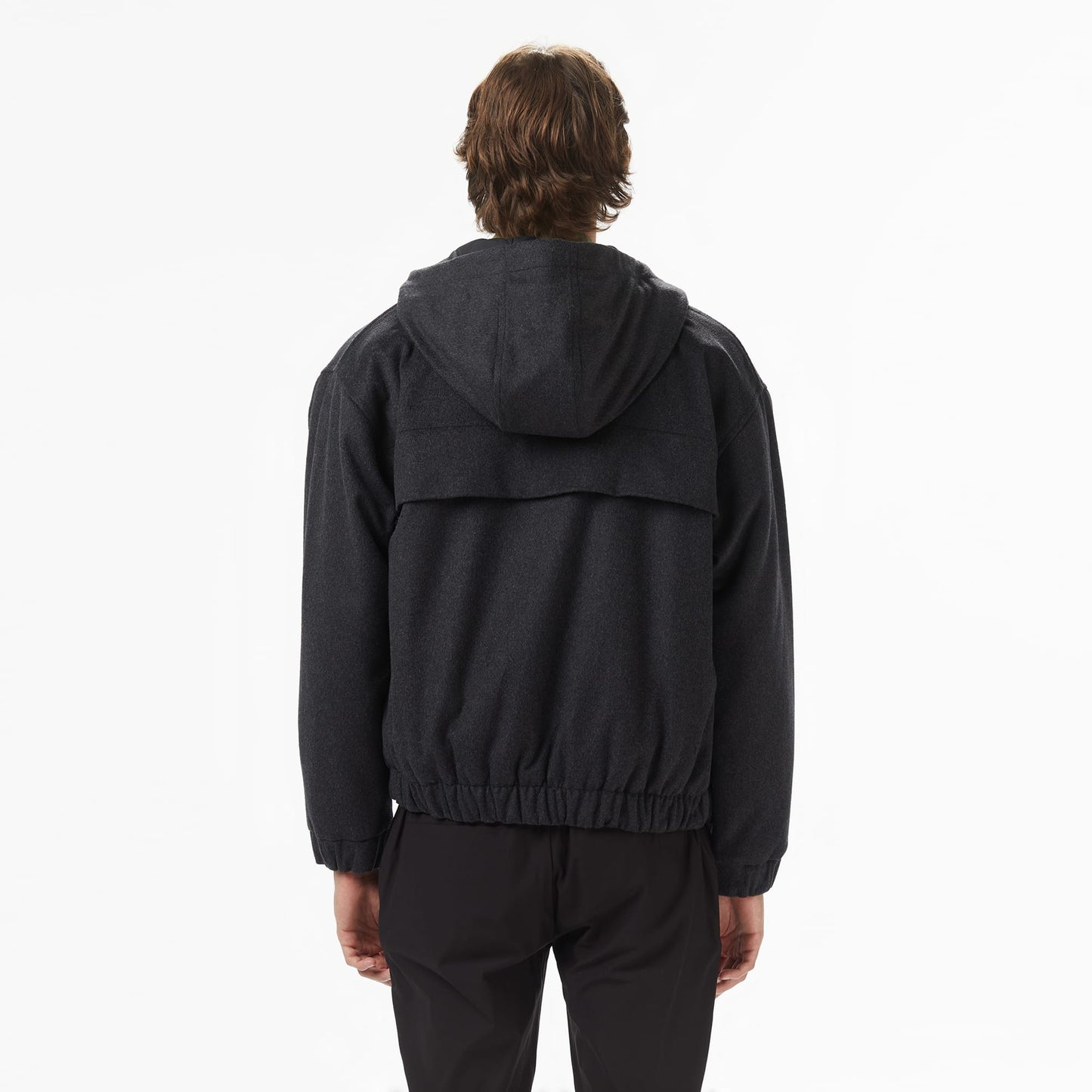 Lacoste Erkek Kapüşonlu Koyu Gri Mont