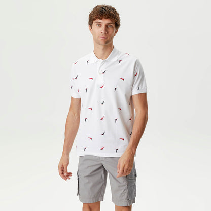 Nautica Erkek Beyaz Classic Fit Kısa Kollu Polo Yaka T-shirt