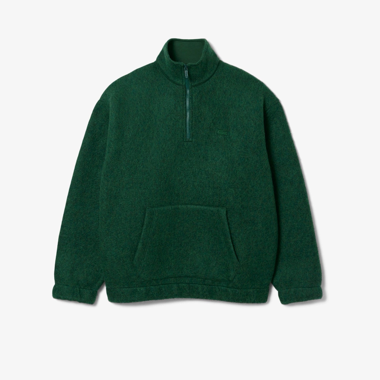 Lacoste Erkek Loose Fit Yarım Fermuarlı Yeşil Sweatshirt