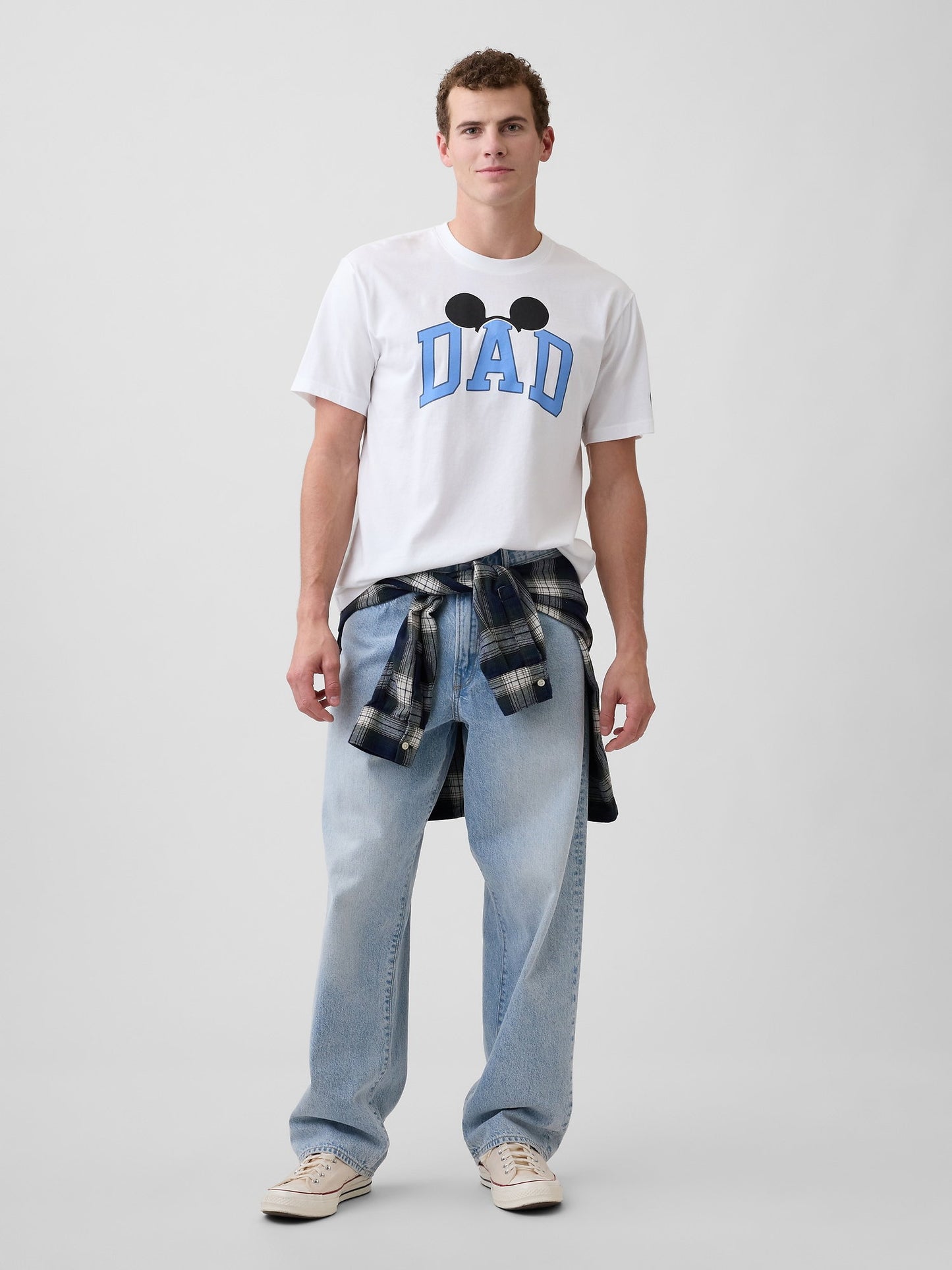 Beyaz Gap × Disney Everyday Soft Relaxed Grafik T-shirt
