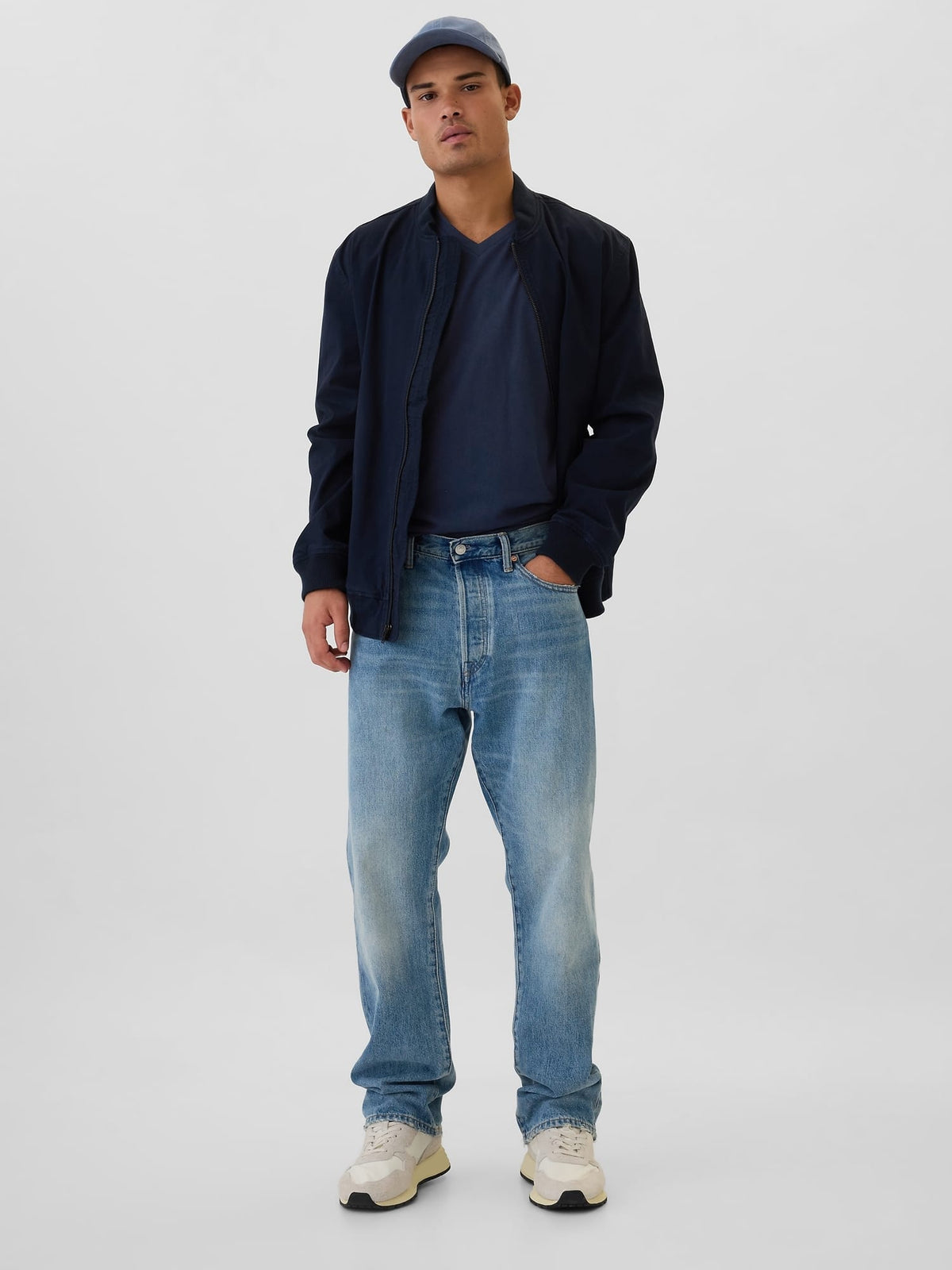 Lacivert Gap Logo Everyday Soft T-shirt