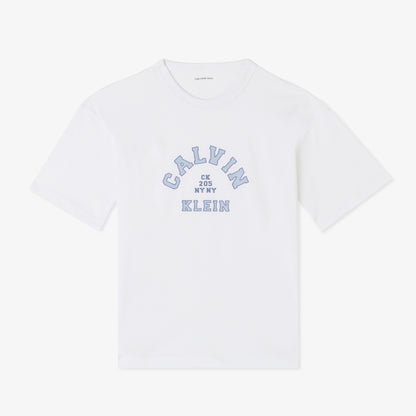 Calvin Klein Varsity Graphic Çocuk Beyaz T-shirt