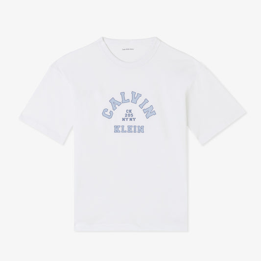 Calvin Klein Varsity Graphic Çocuk Beyaz T-shirt