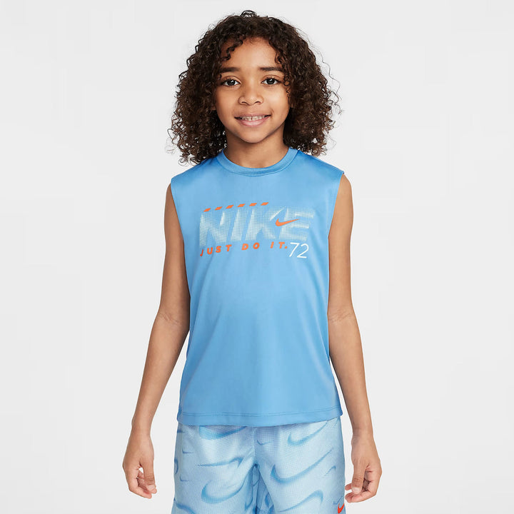 Nike Dri-fit Rhythm Printed Çocuk Mavi Şort Takımı