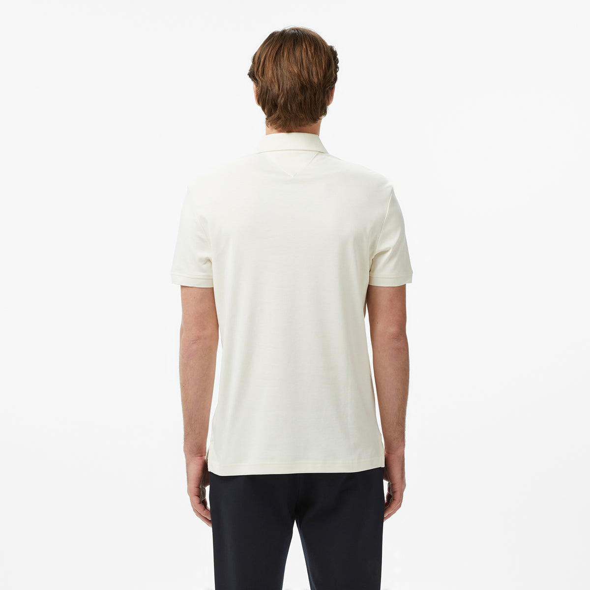 Tommy Hilfiger Elevated Essentials Erkek Krem Rengi Polo Yaka T-shirt