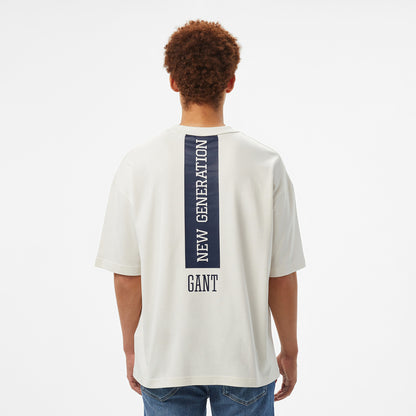 Hoss X Gant New Generation Unisex Beyaz T-shirt