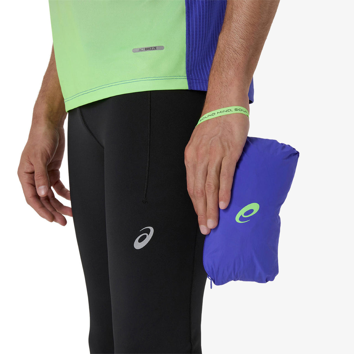 Asics Road Packable Erkek Lacivert Koşu Ceket