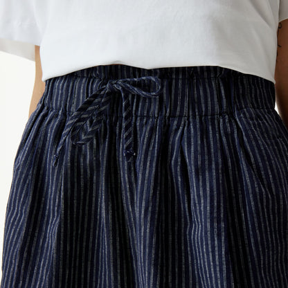 Nautica Kadın Lacivert Relaxed Fit Çizgili Şort