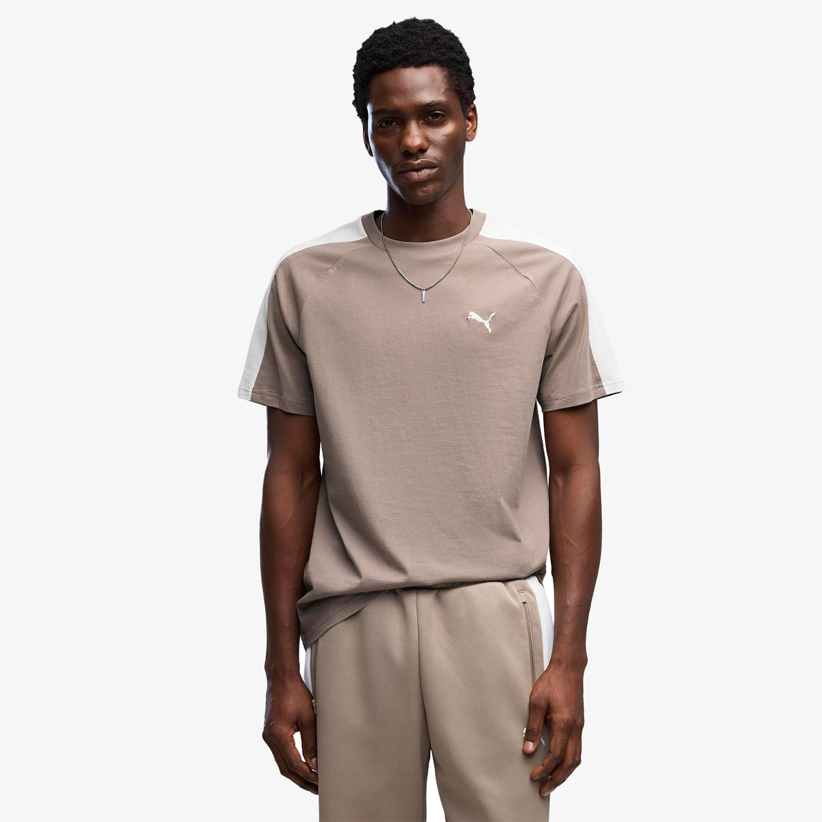 Puma T7 Erkek Gri T-shirt