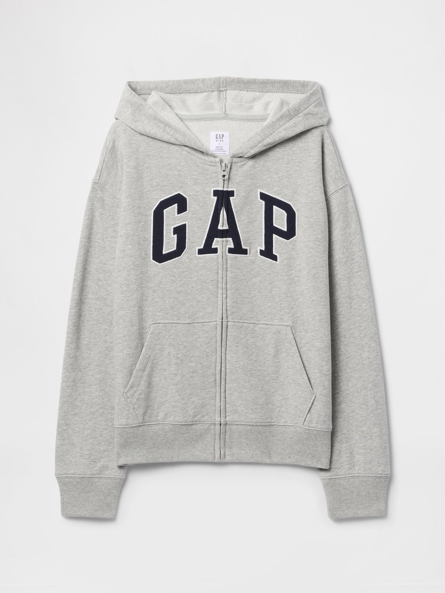 Gri Gap Logo Relaxed Fermuarlı Sweatshirt