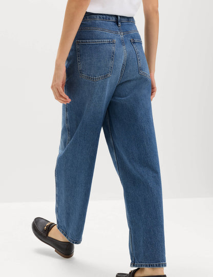 Yüksek Bel Carrot Leg Jean Pantolon