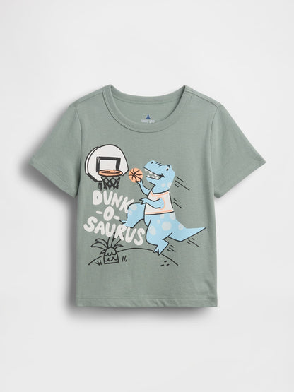 Haki Mix & Match Grafik Baskılı T-shirt
