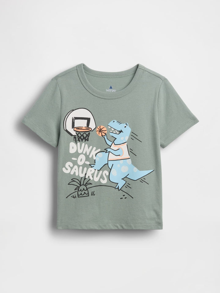 Haki Mix & Match Grafik Baskılı T-shirt
