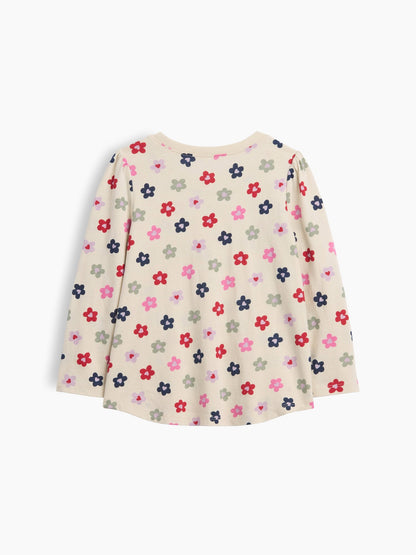 Bej Puff Sleeve T-shirt